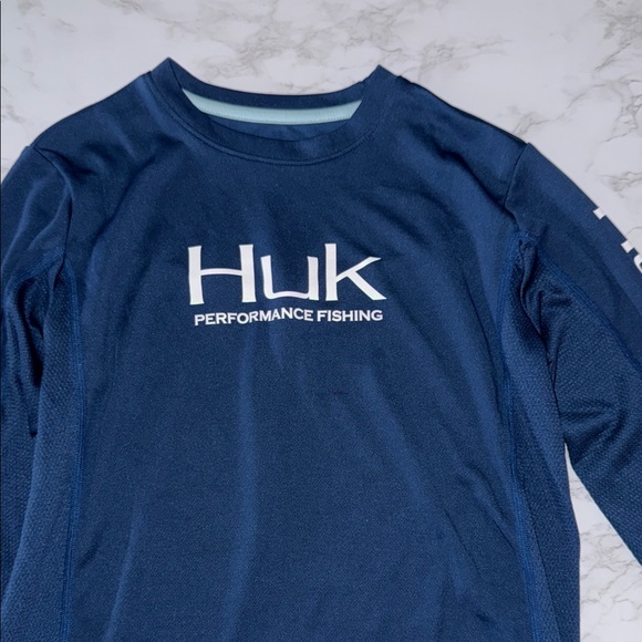 Huk Navy Long Sleeve Performance Shirt - Picture 1 of 2